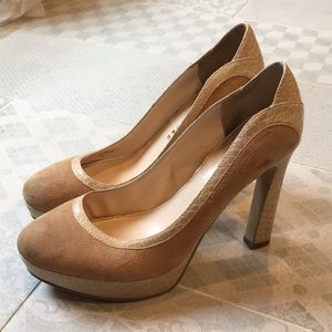 Camel platform Audrey Brooke heels.